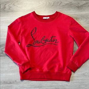 🔥♥️ Red Louboutin Sweatshirt size small.